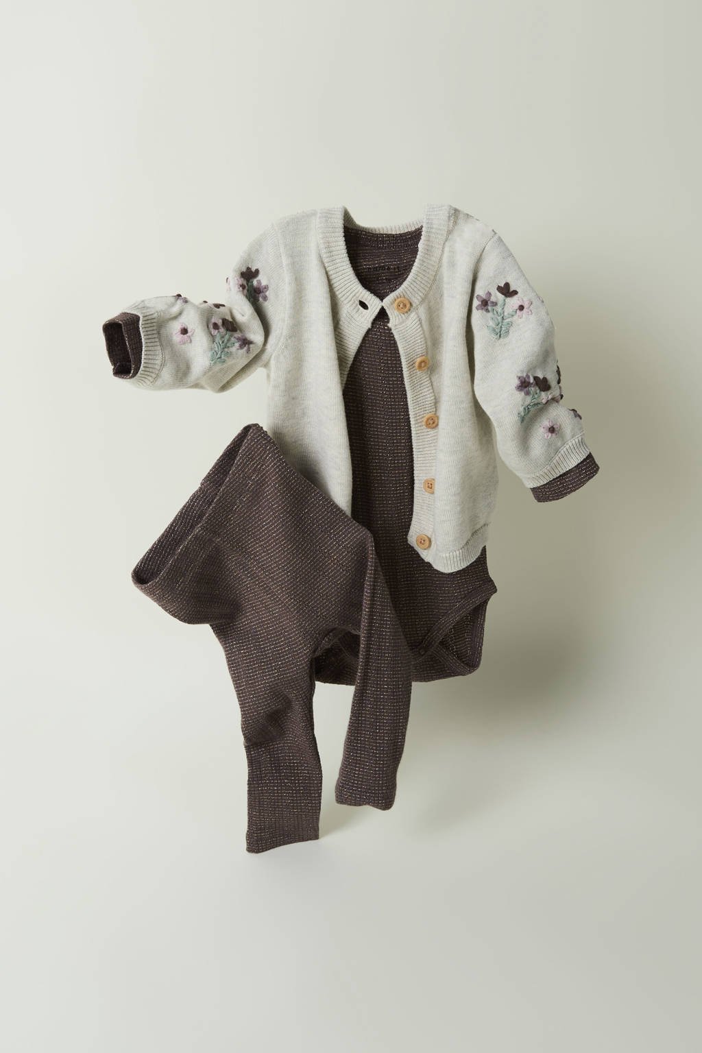 NAME IT BABY gebreid vest ecru