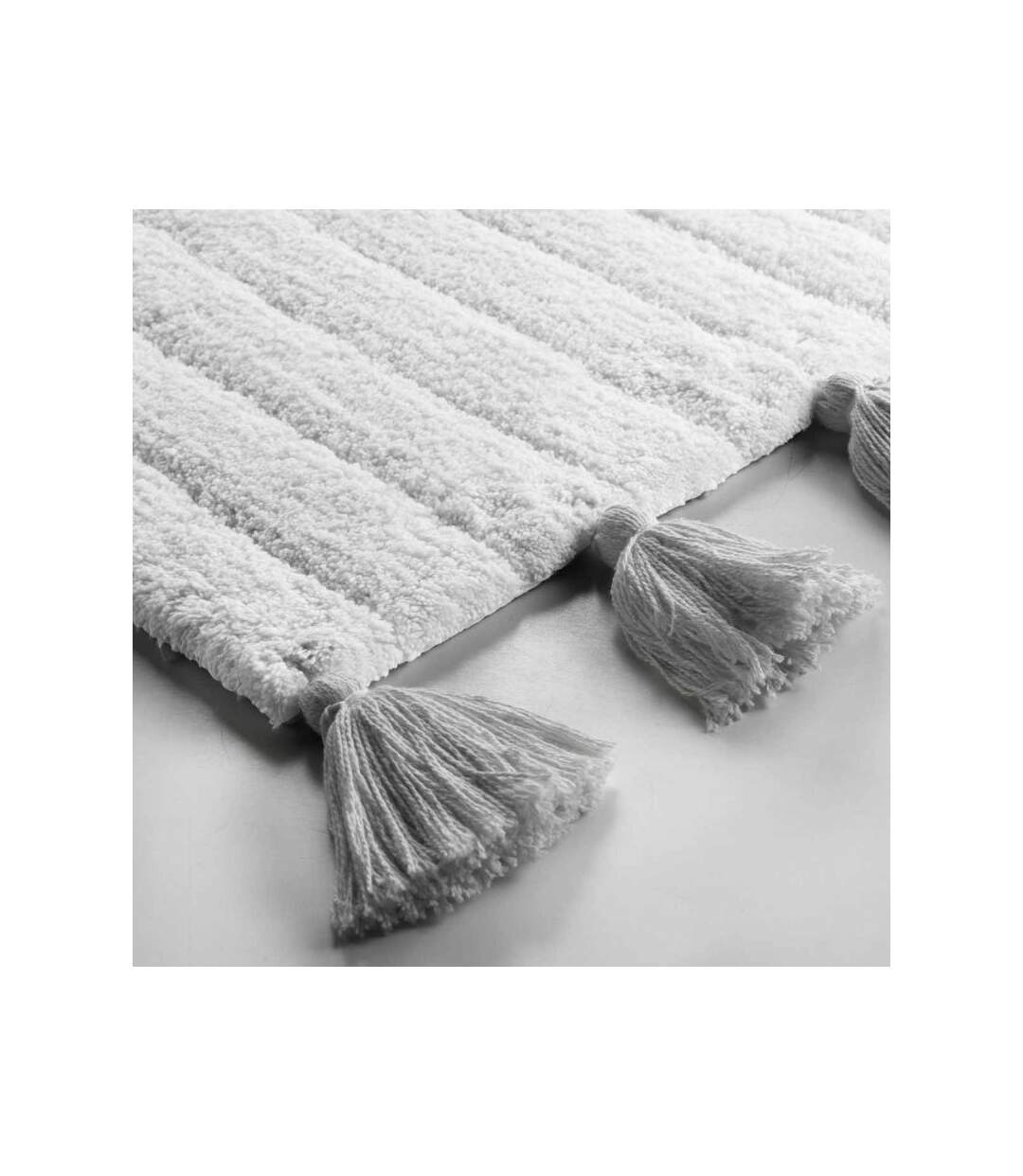 Tapis de Salle de Bain Minatis 50x80cm Blanc & Gris