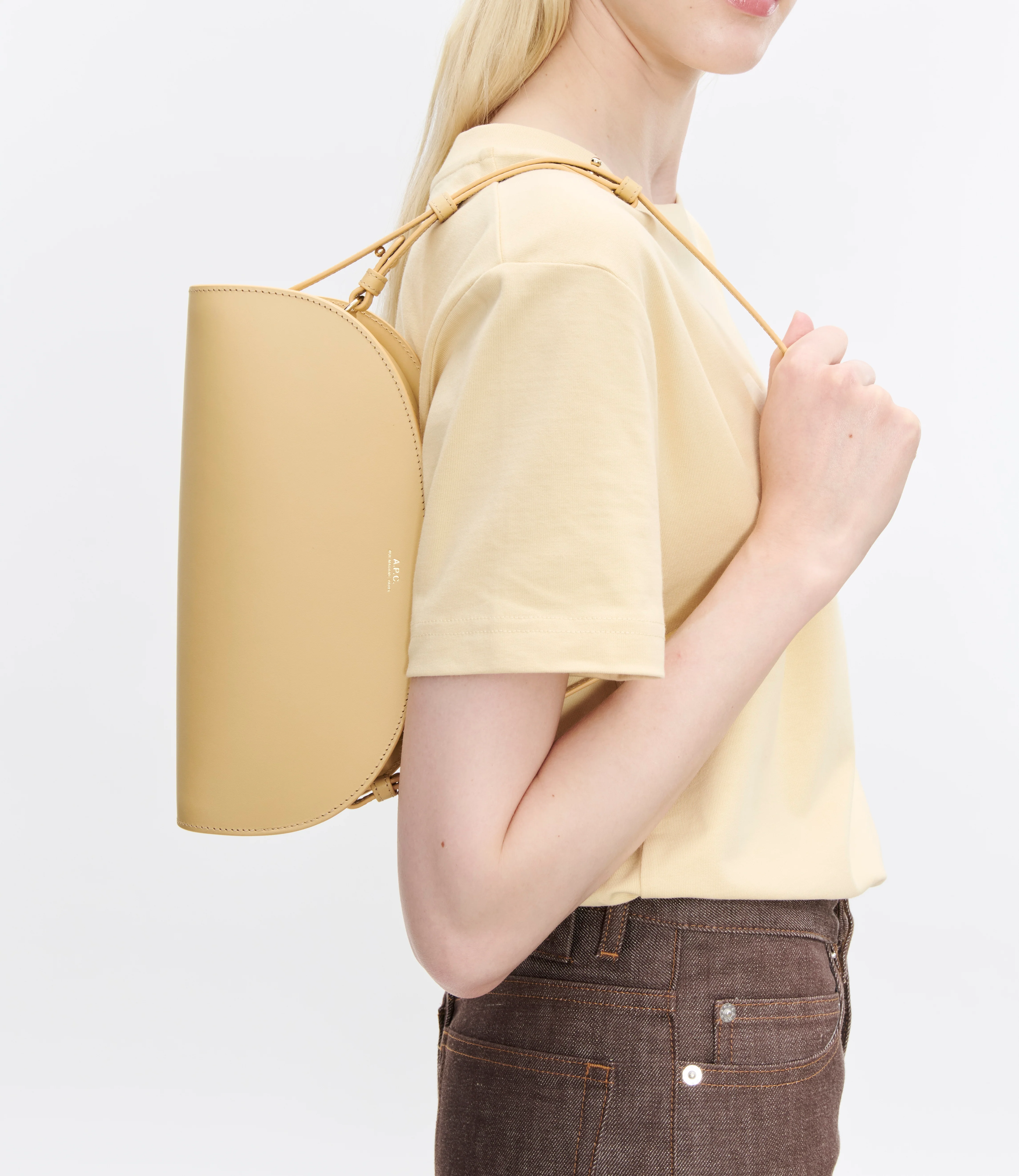 Sac Demi-Lune Shoulder - Jaune beurre