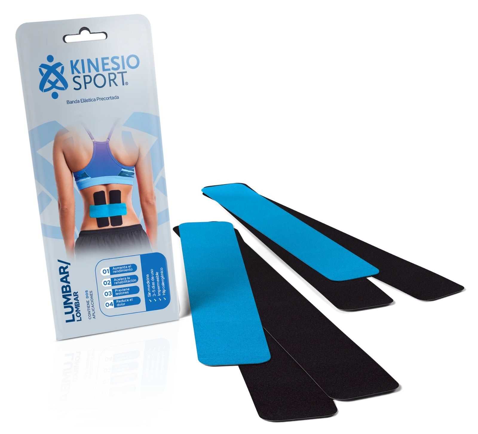 Faixa elástica pré-cortada para joelho Kinesio Sport (x4)