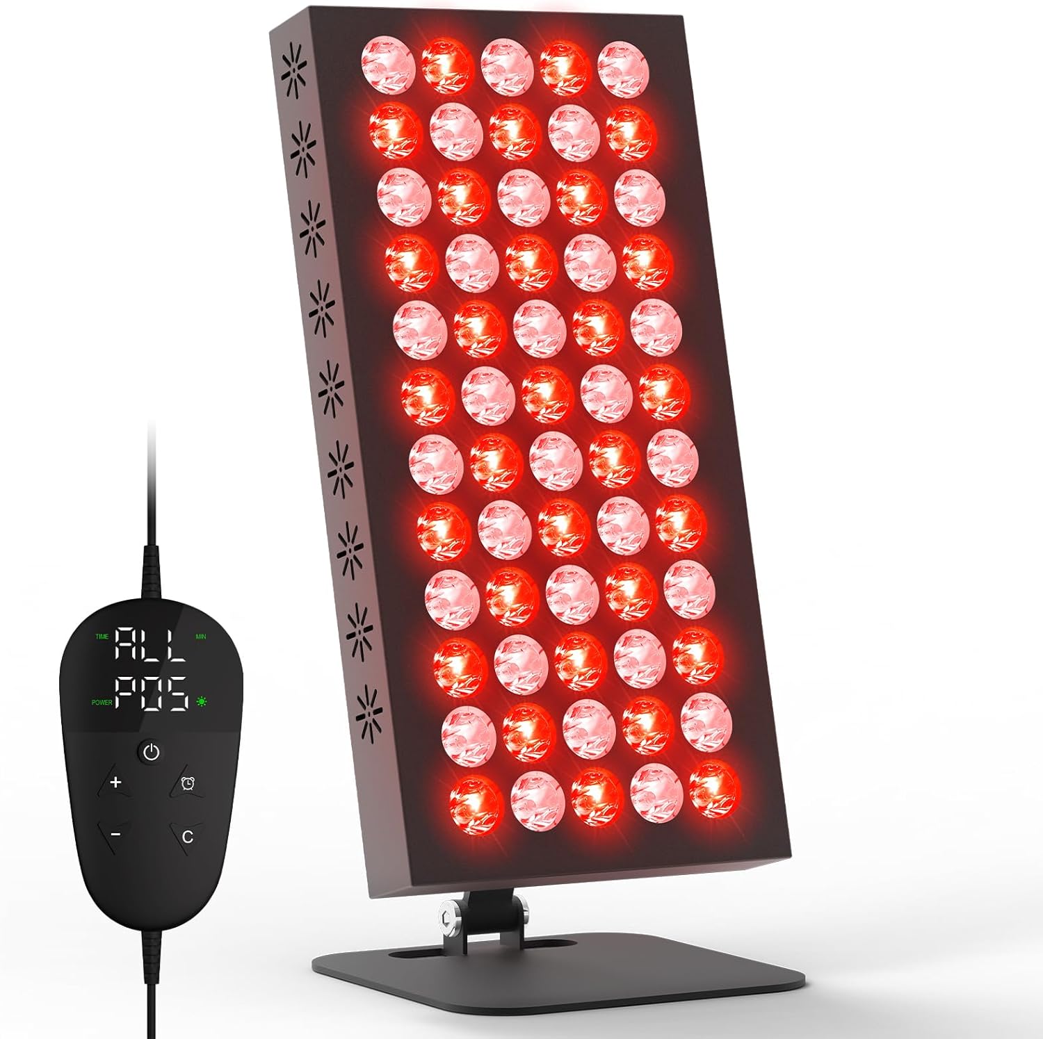 Rotlichtlampe Panel, 60LEDs Red Light, 850nm & 660nm Infrarotlampe mit Timer, 50W Hohe Leistung Rotlicht für Haus/Büro Verwenden