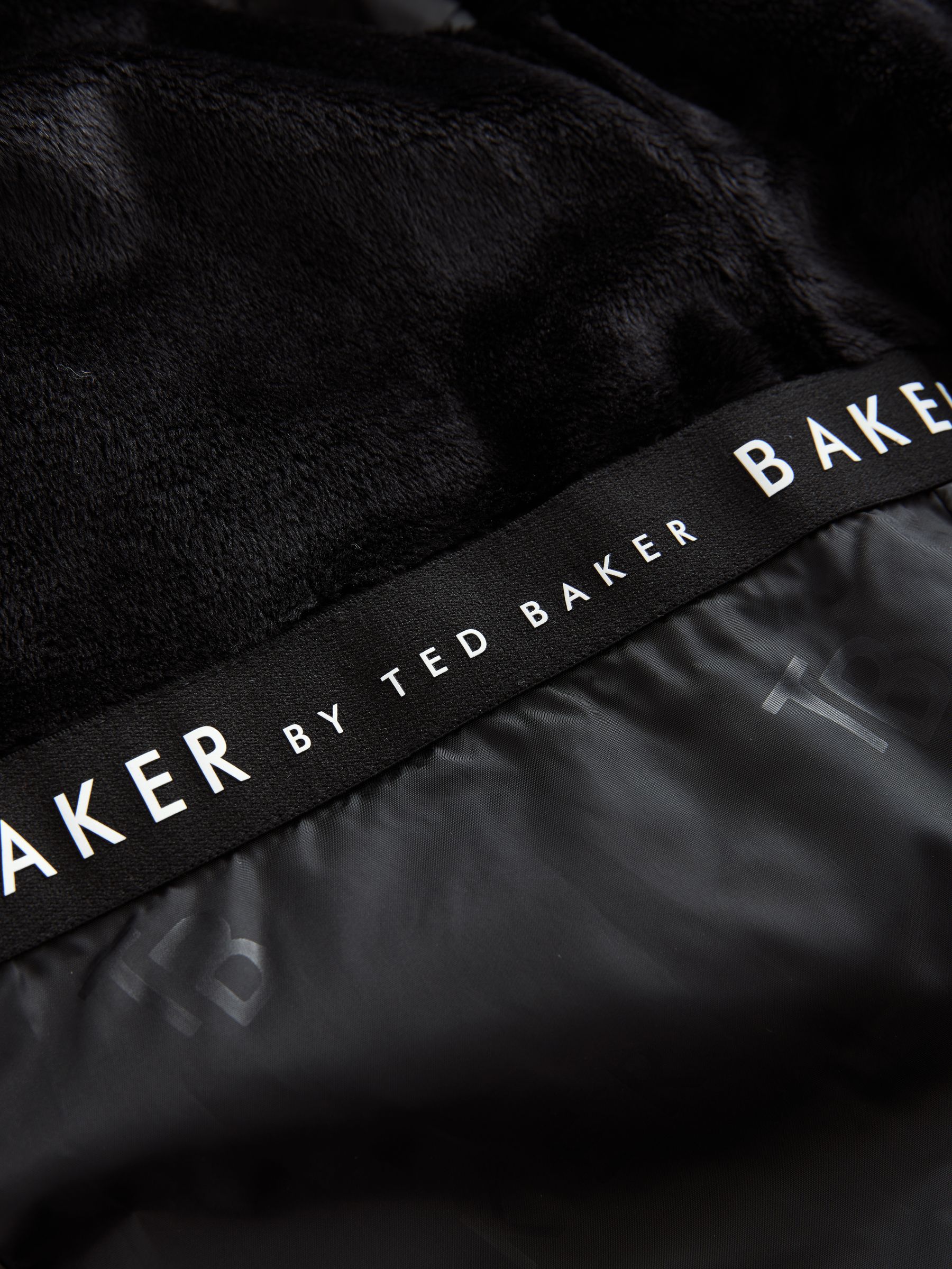 Antraciet - Baker By Ted Baker regenbestendige gewateerde lange jas