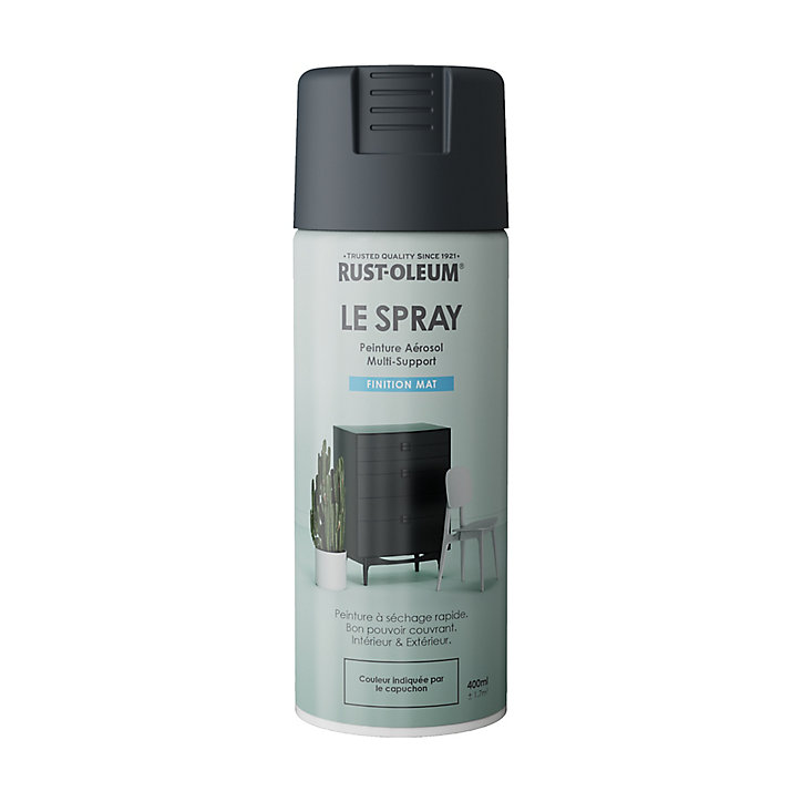 Peinture aérosol multisupport Rust-Oleum Le Spray mat anthracite 400ml