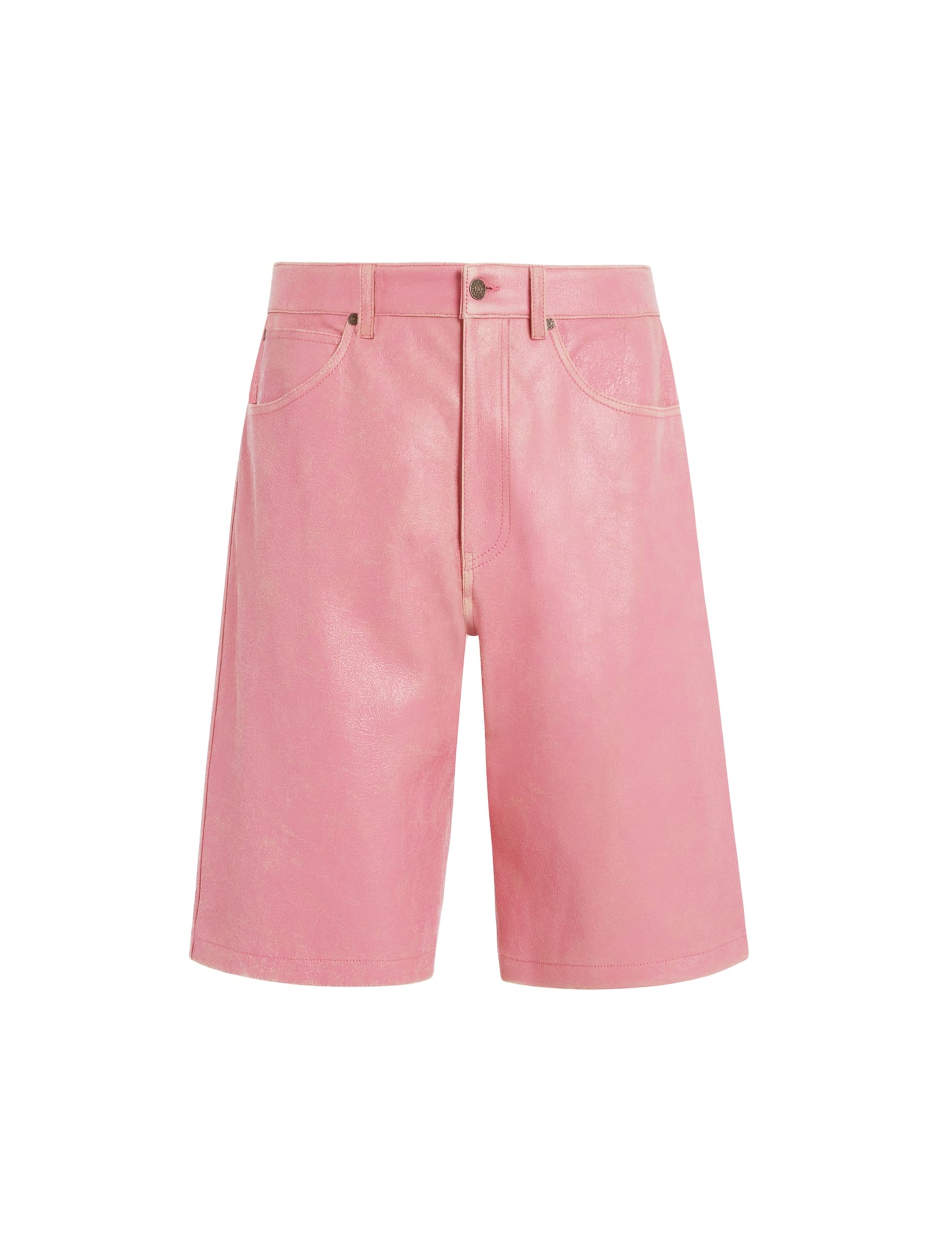 Shorts de couro rachado
