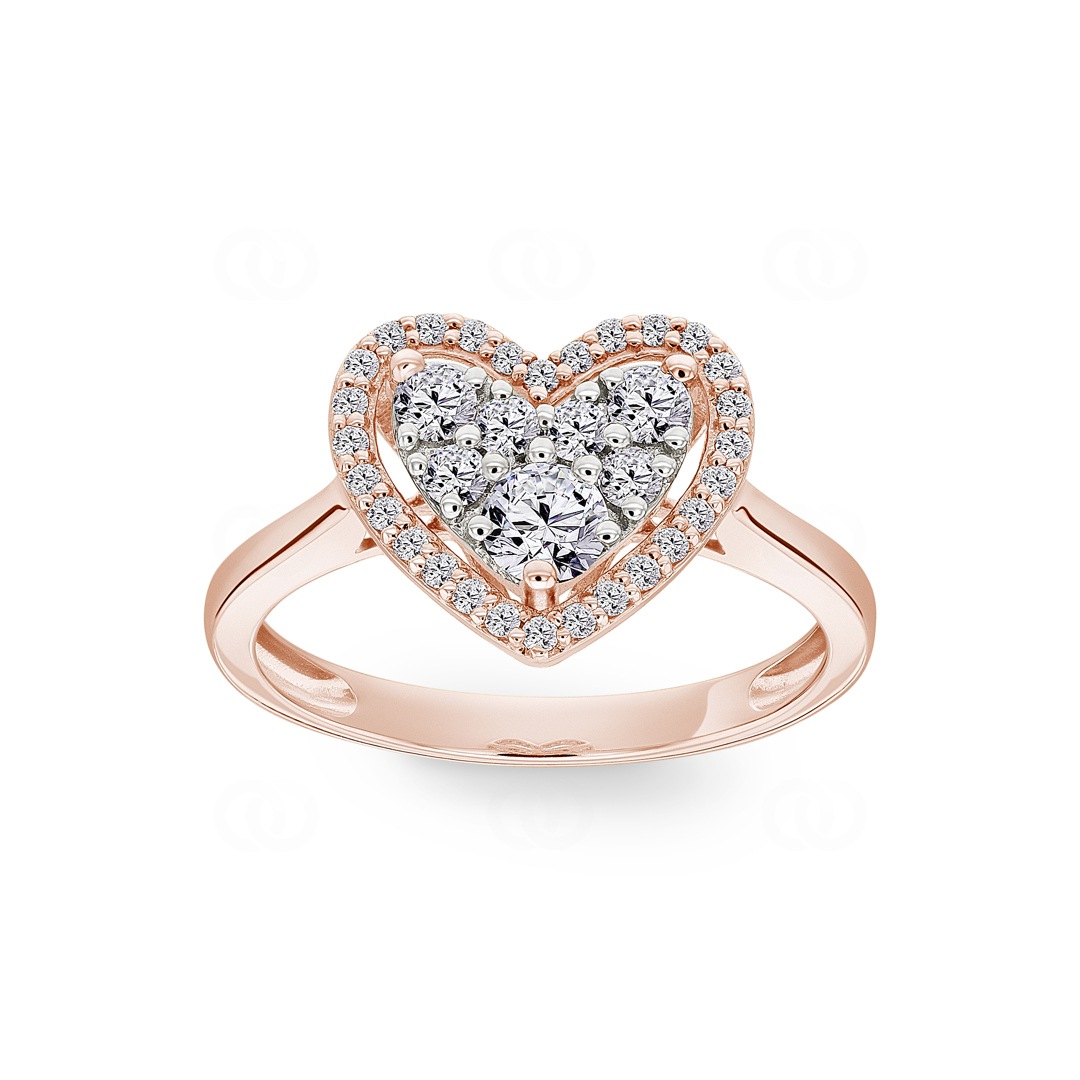 Verlobungsring 750/18 K Roségold mit Diamanten 0.51 ct H/si by CHRISTIAN
