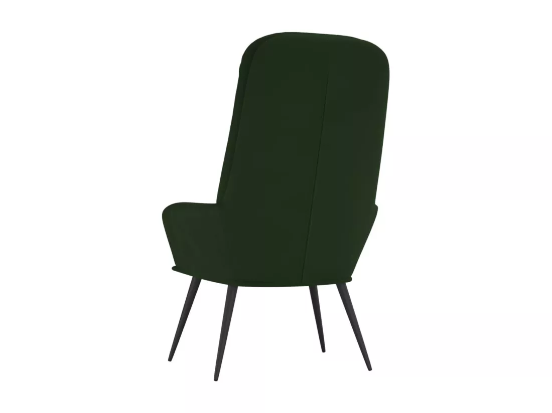 Chaise de relaxation Vert foncé Velours