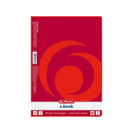 Herlitz x.book Ringbucheinlage, A4, Lineatur 28, 100 Blatt