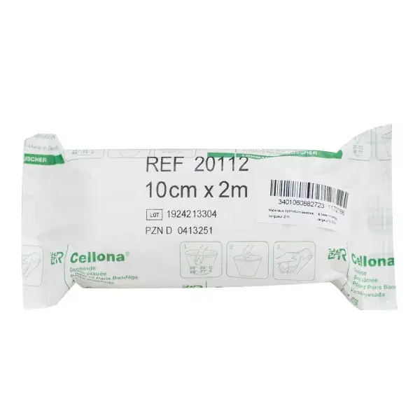 Fita adesiva para gesso L&R Cellona, fixação normal, 2 m x 10 cm, 1 unidade