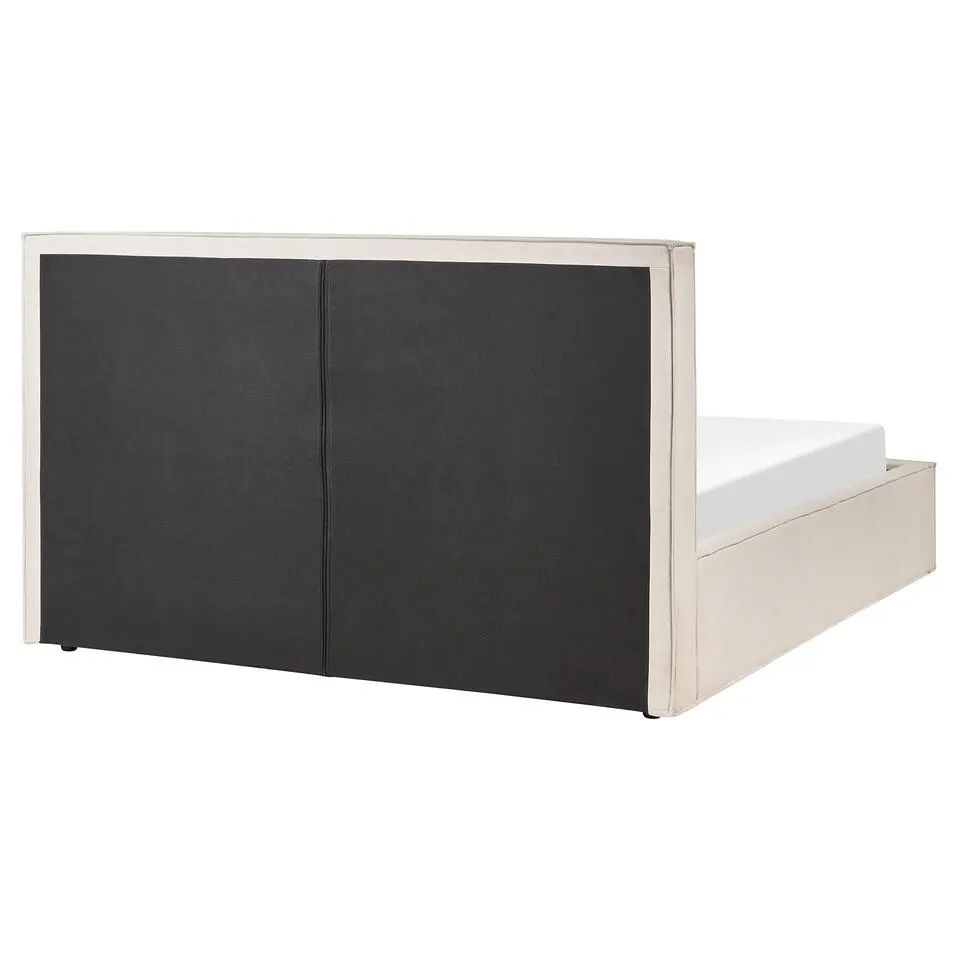 MOISSAC - Bed - Beige - 160 x 200 cm - Polyester