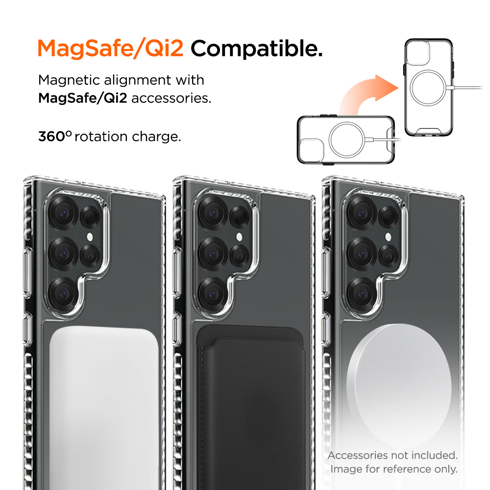 Samsung Galaxy S25 Ultra Ice Grip Case Hardcase Schutzhülle MagSafe-Modul (EGCA00714) - Transparent