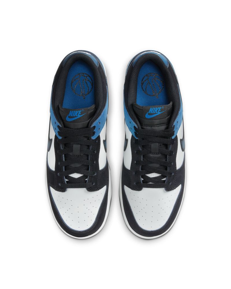 Chaussures Nike Dunk Low Retro Blanc/Noir/Bleu pour homme