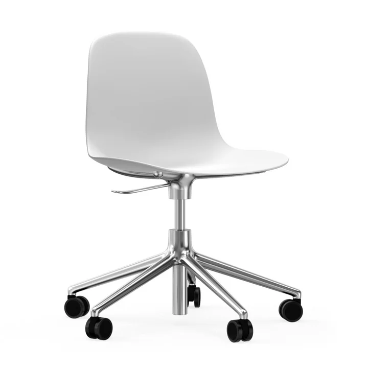 Normann Copenhagen - Form Bürodrehstuhl, Gestell Aluminium / schwarz