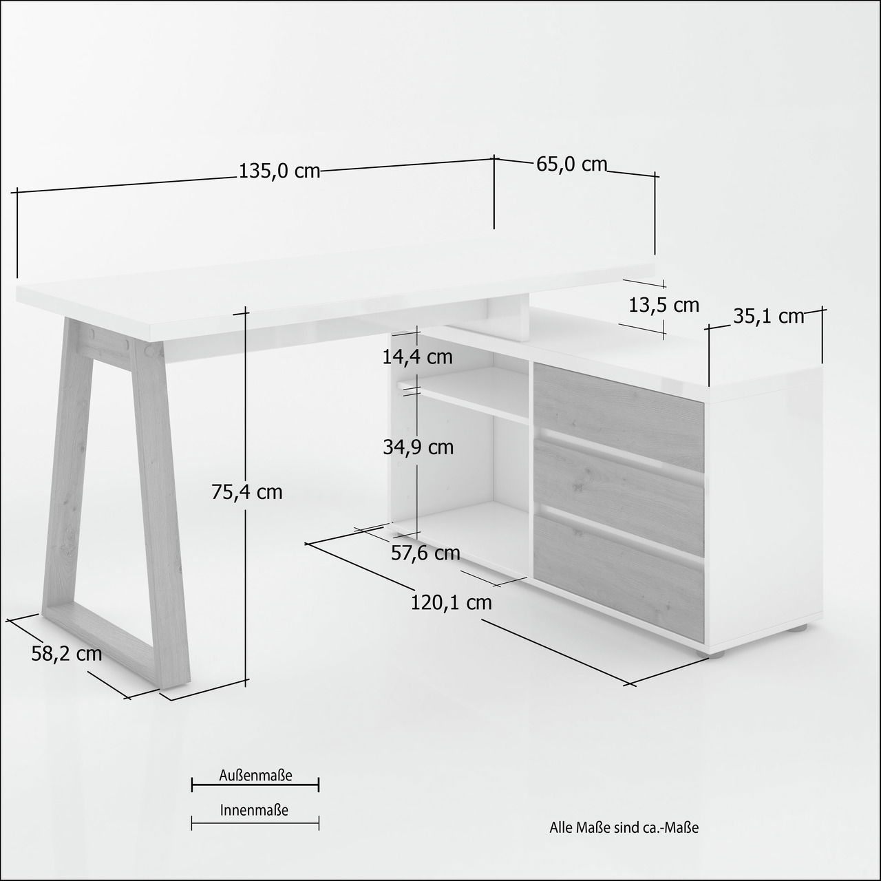 XORA Eckschreibtisch FIRST