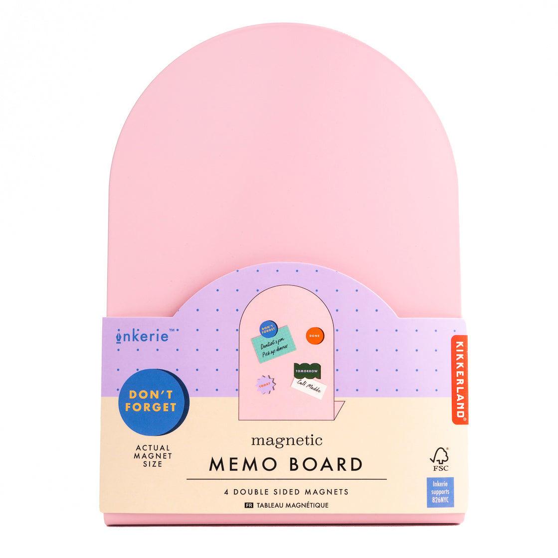 Inkerie Pink Magnetic Memo Board