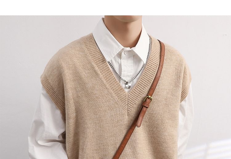 Femilina - V-hals effen trui vest
