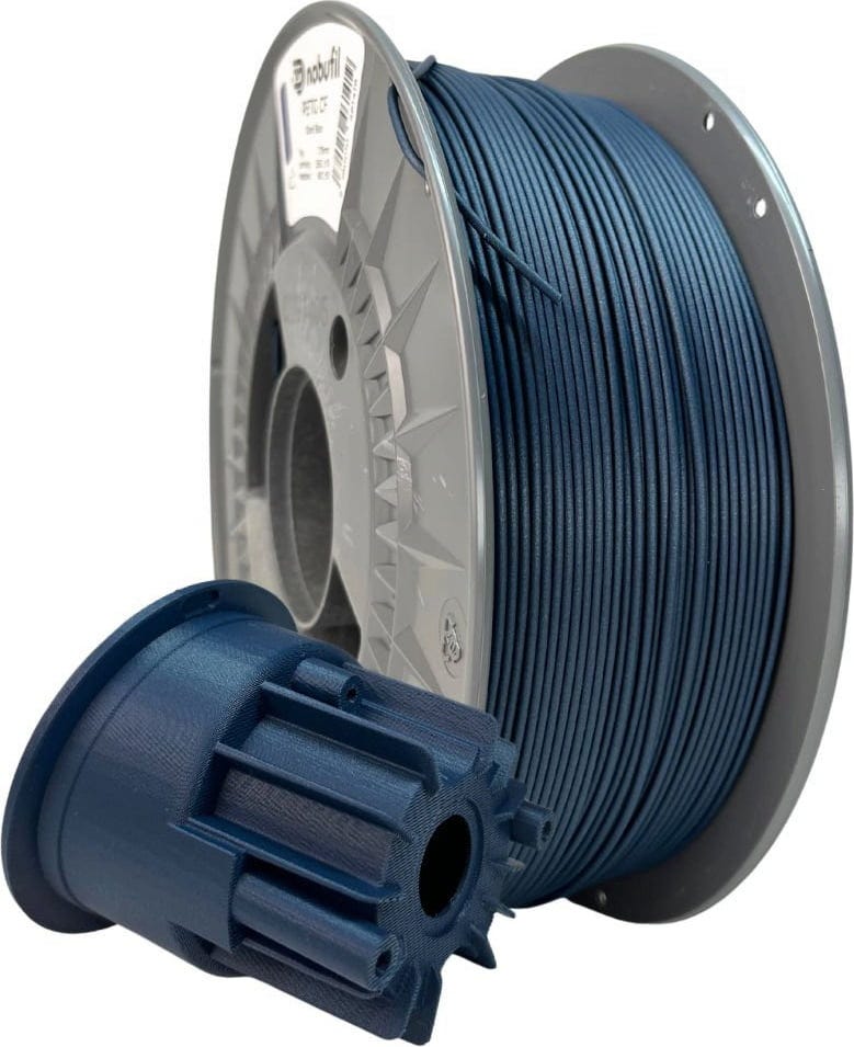 Nobufil  PETG CF Dark Blue, 1,75 mm / 1000 g    Mit Kohlenstofffasern verstärktes PETG Filament aus recycelten Industrieabfällen