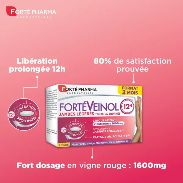 Forté Pharma Fortéveinol Light Circulação Sanguínea nas Pernas 60 comprimidos 2 meses