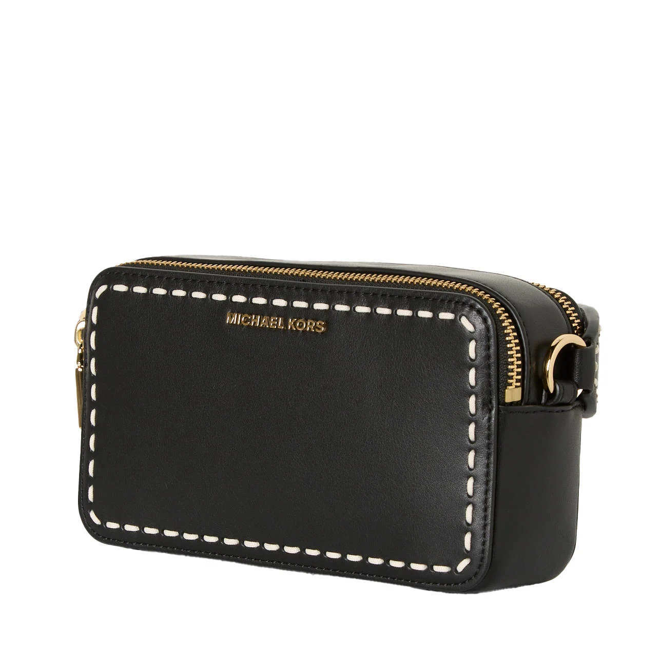 Michael Kors leren crossbody tas Jet Set Small zwart