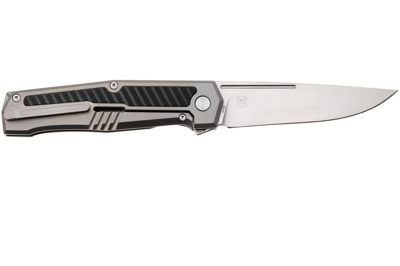 Real Steel Rokot Premium 7645B Satin S35VN, Titanium Black G10 Inlay, zakmes