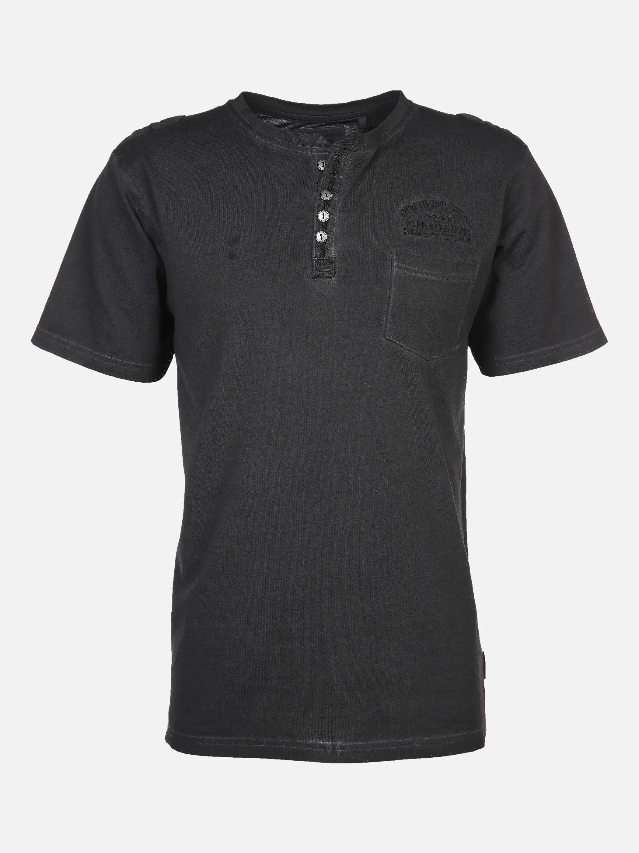 Herren Henley Shirt im Used Look