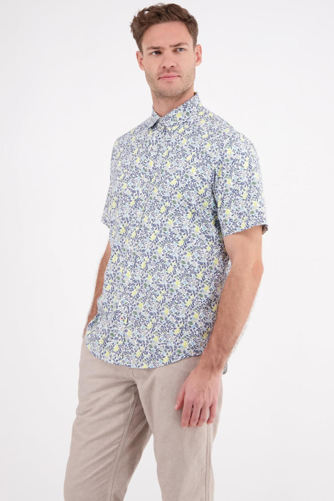 Lerros multi color heren overhemd
