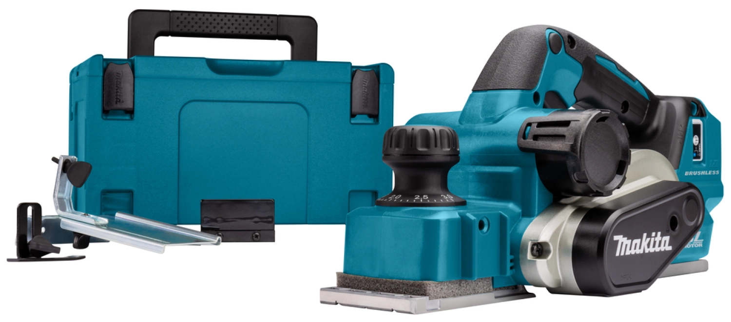 Makita DKP181ZJ 18V Li-Ion accu schaafmachine in Mbox - 82mm - 3mm - koolborstelloos