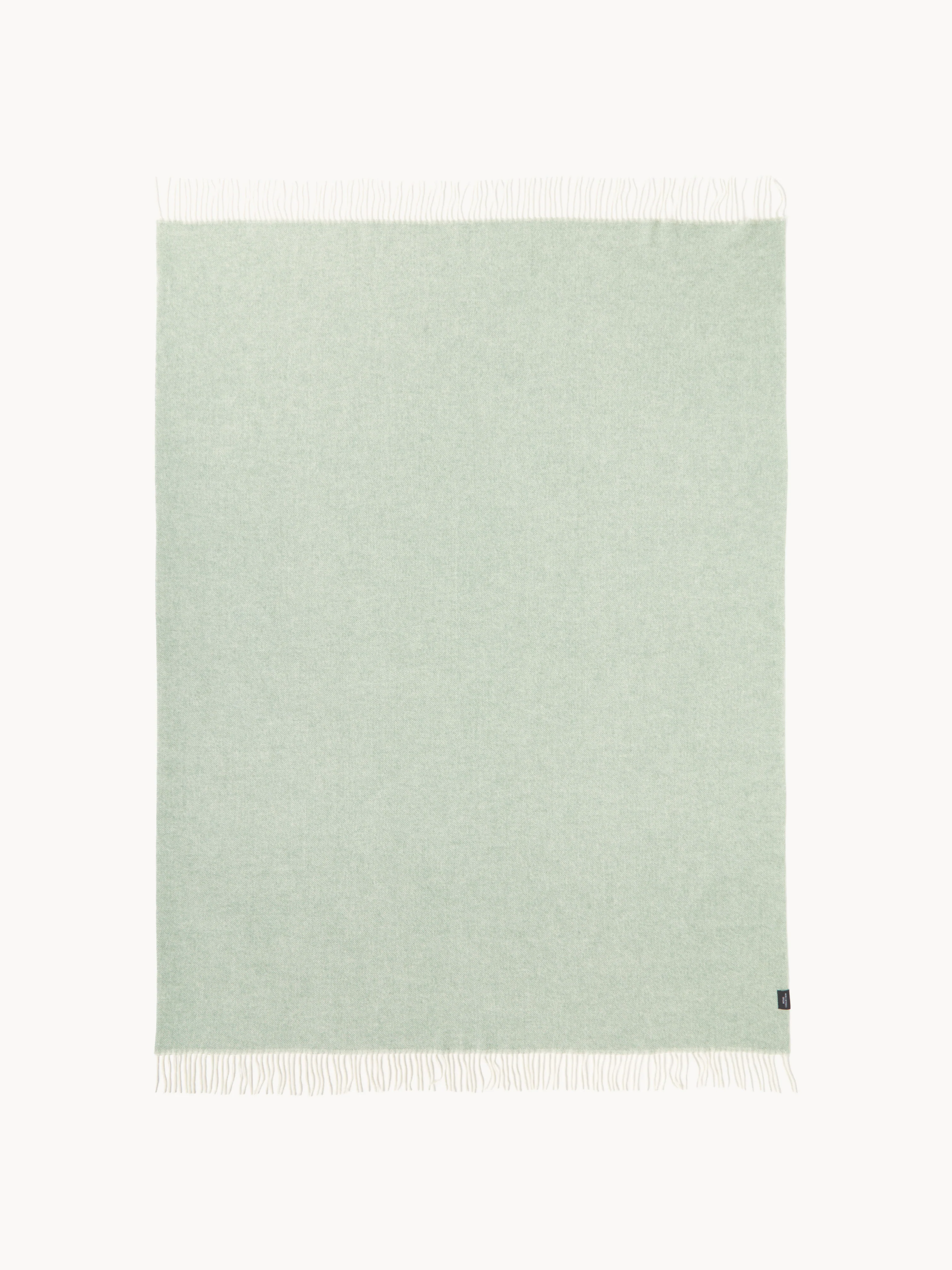 Wollen plaid Tyrol met zigzagpatroon en franjes