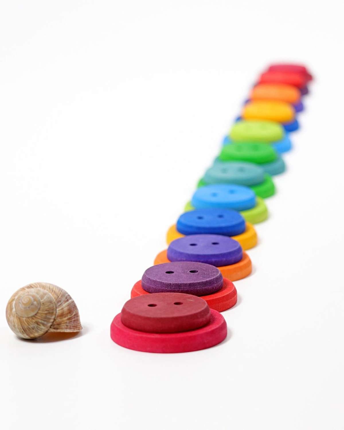Store Treknapper 24pk – Sortering og Snørespill | Large Wooden Buttons