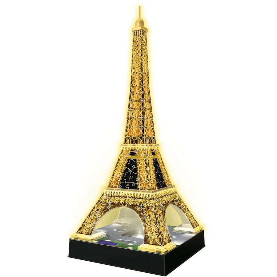 Ravensburger Eiffelturm bei Nacht bunt
