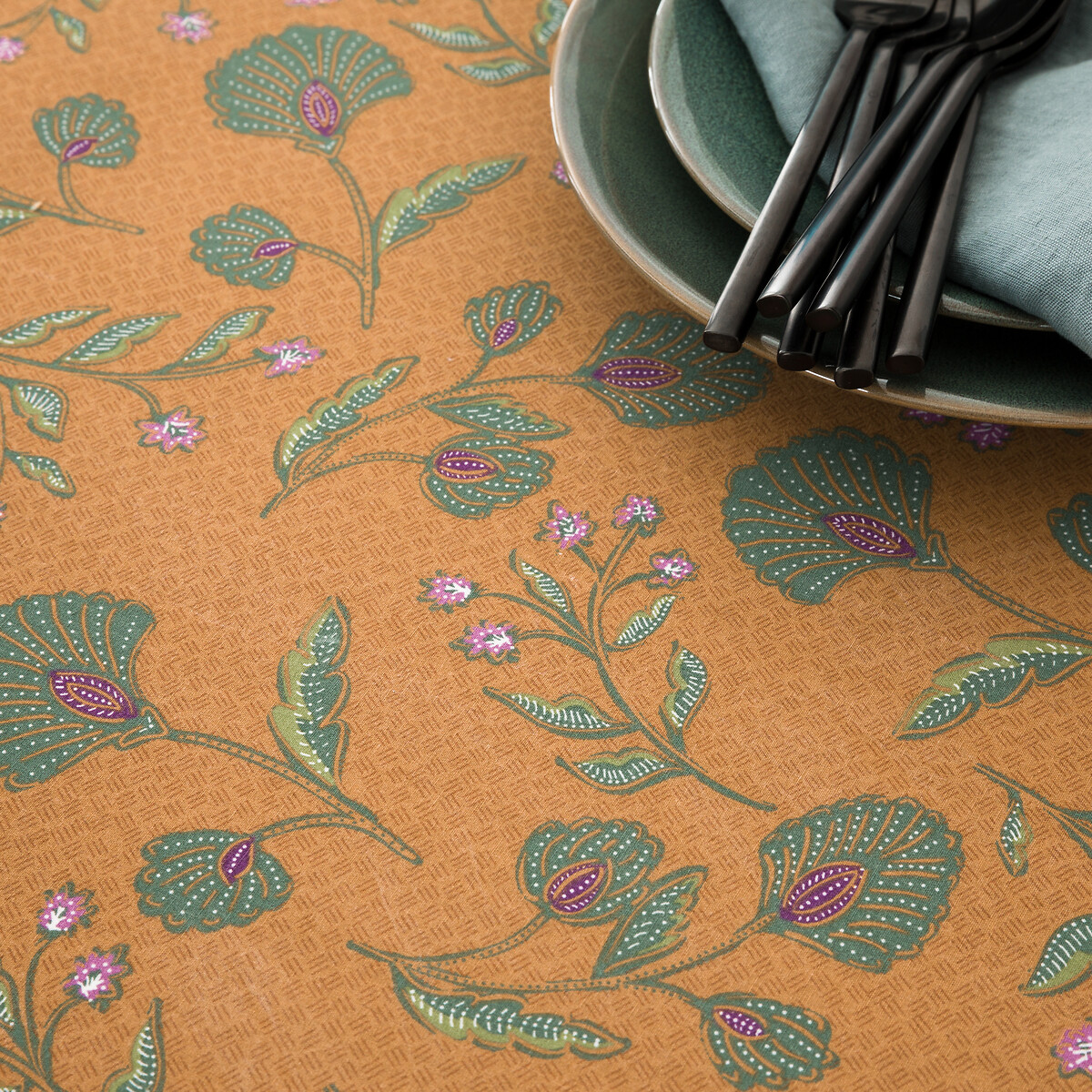 LA REDOUTE INTERIEURS<br>Toalha de mesa de algodão lavado estampado, Damrey