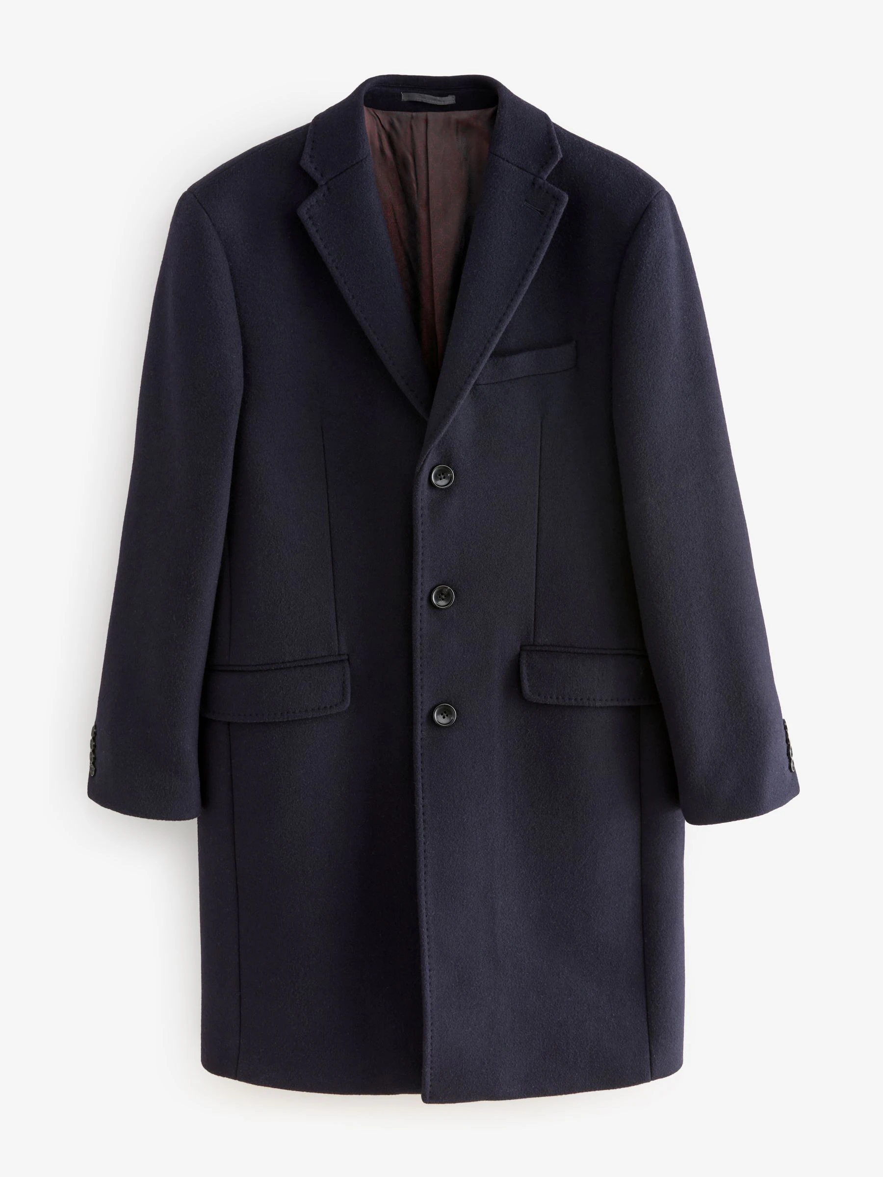 Donkerblauw - Signature soft touch wolrijke Epsom-jas