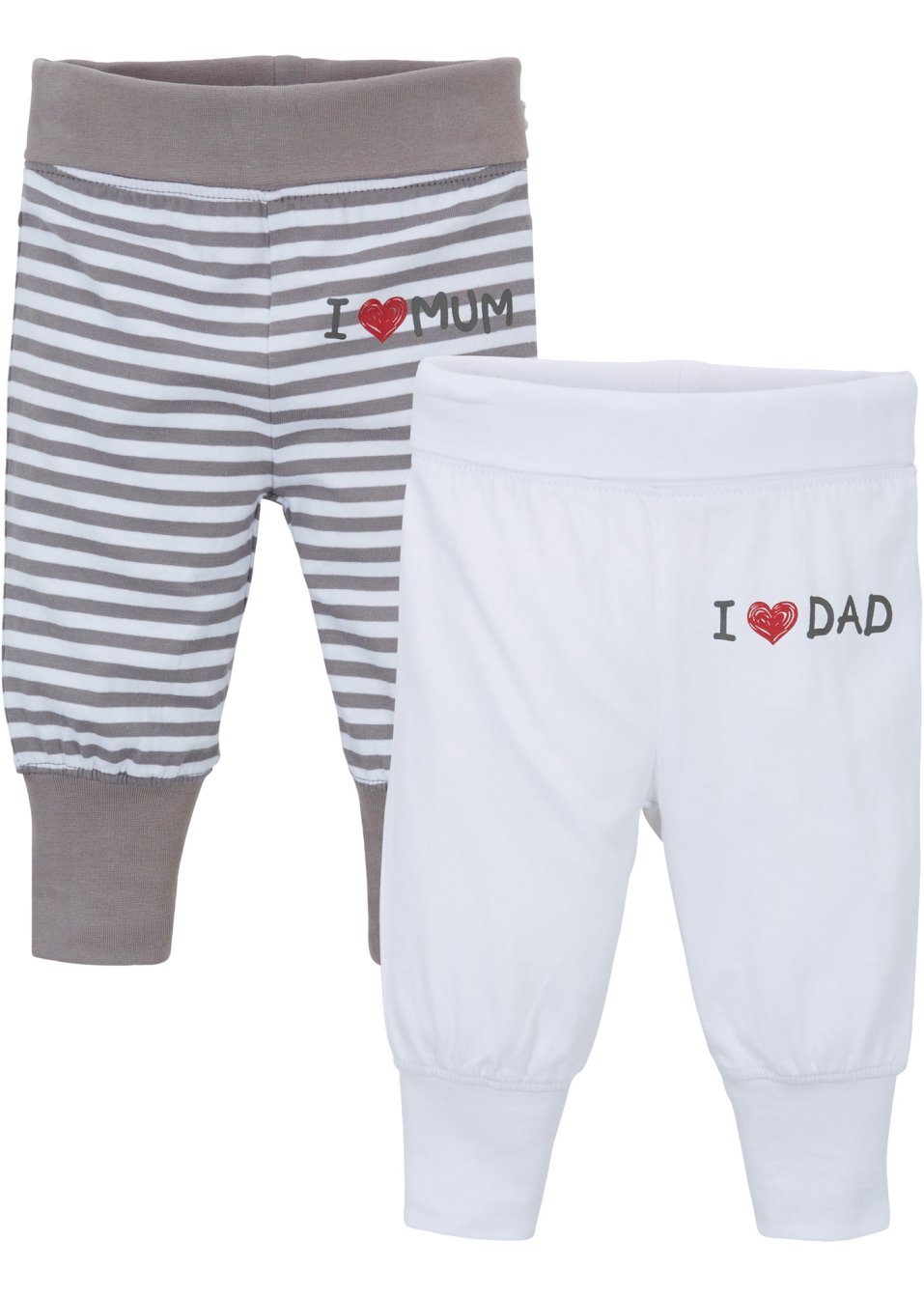 Lot de 2 pantalons bébé en jersey coton