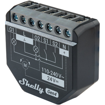 Shelly 2PM Gen4 slimme schakelaar & energiemeter WiFi (2-kanaals)