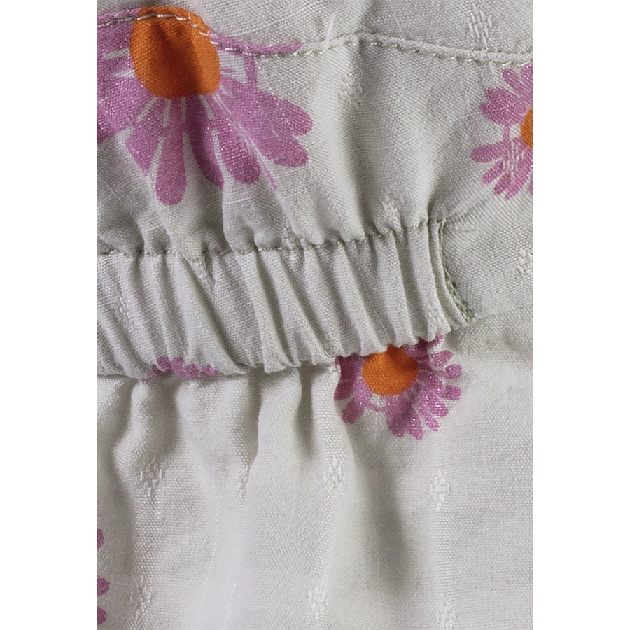 Sterntaler Schirmmütze mit Nackenschutz Blume blassgrün