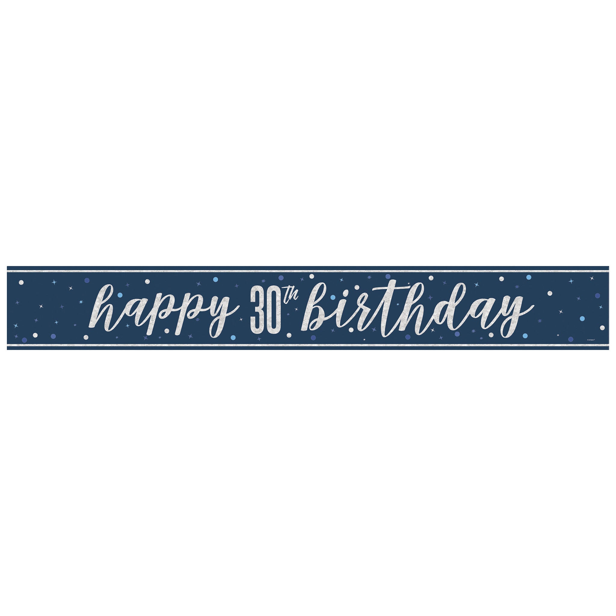 Happy Birthday Banner Blauw 30 Jaar 2,74m
