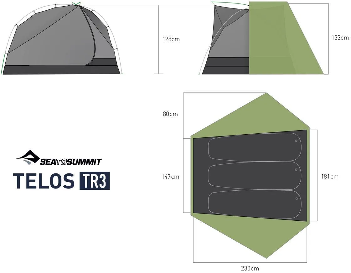Sea To Summit Telos TR3 Green