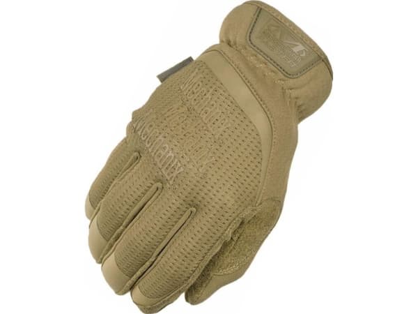 Mechanix Wear Gloves Mechanix FastFit® Coyote, størrelse M. Rynket mansjett, 0,6 mm kunstskinn, TrekDry®, berøringsskjermteknologi
