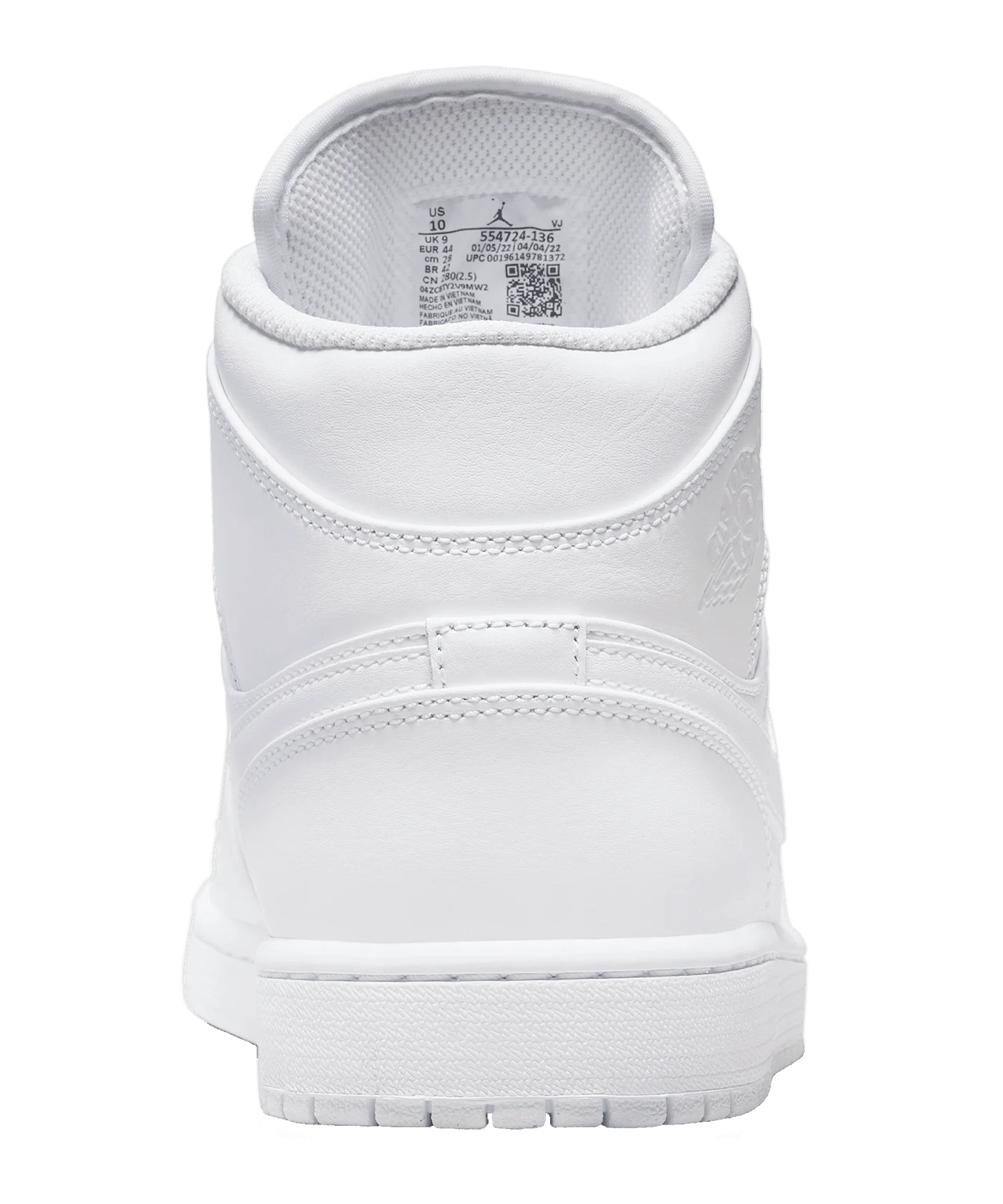 Jordan Air 1 Mid Weiss F136
