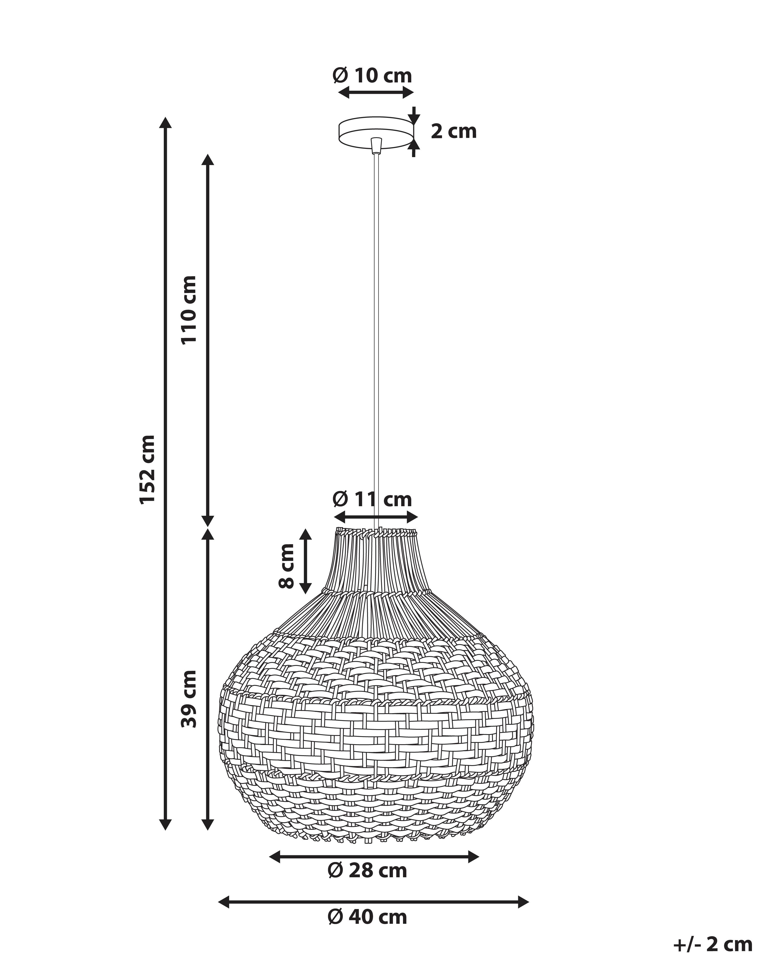 Hanglamp YAUCO Rotan Wit