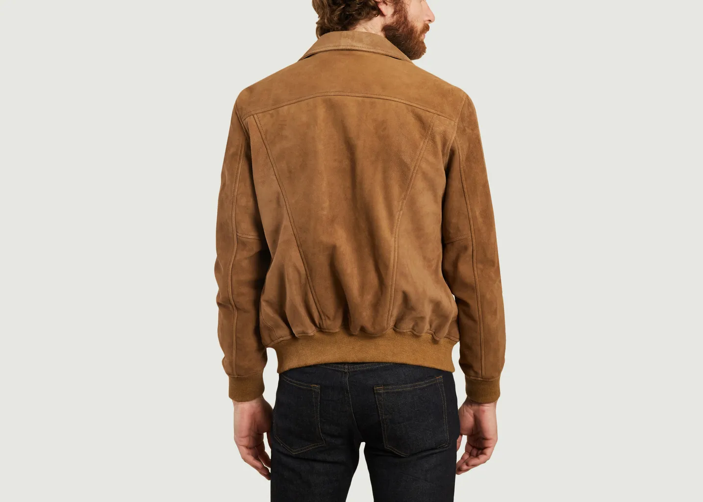 Blouson zippé en cuir velours Lcyaless Schott NYC
