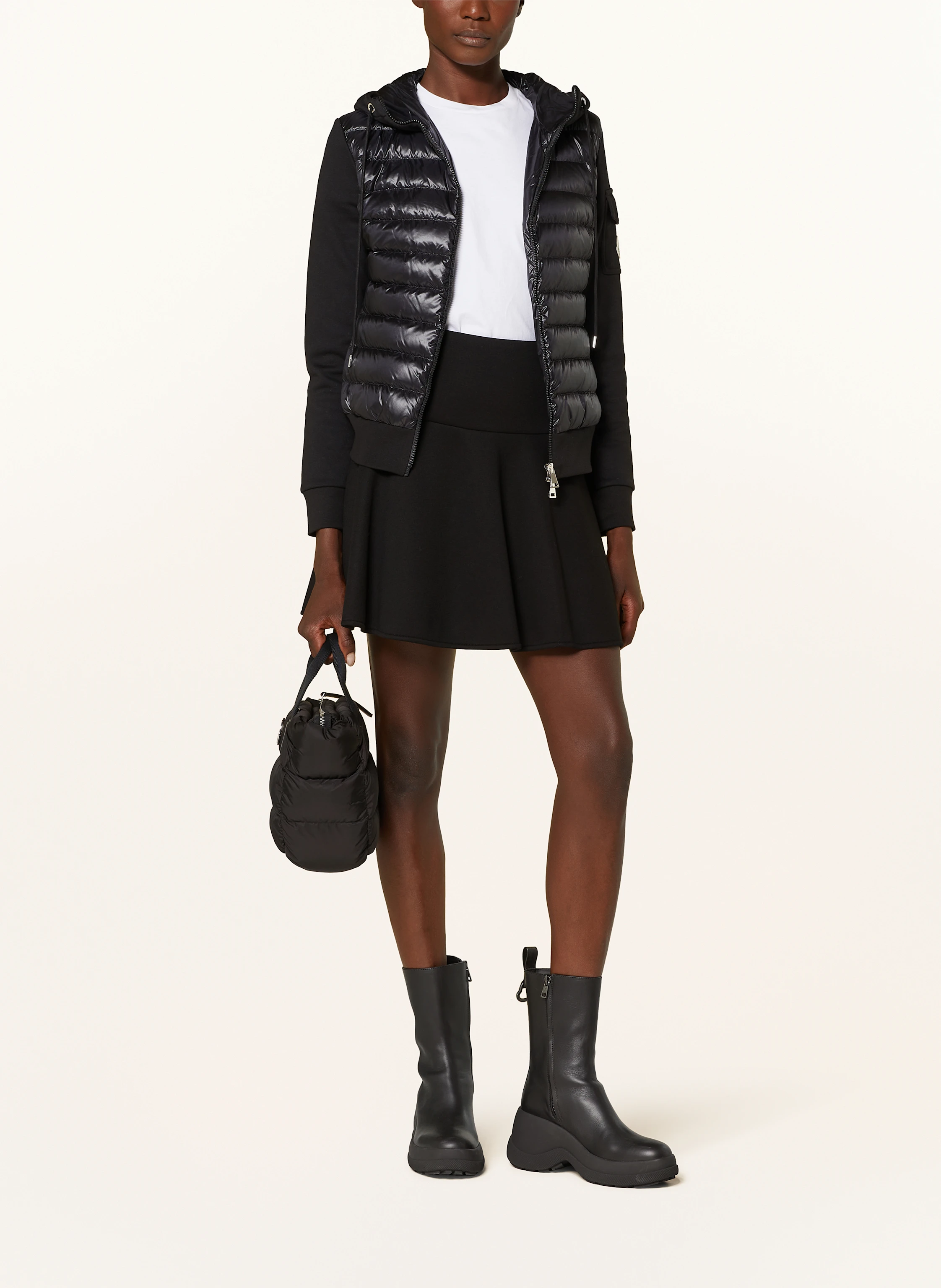 MONCLER Sweatjacke im Materialmix