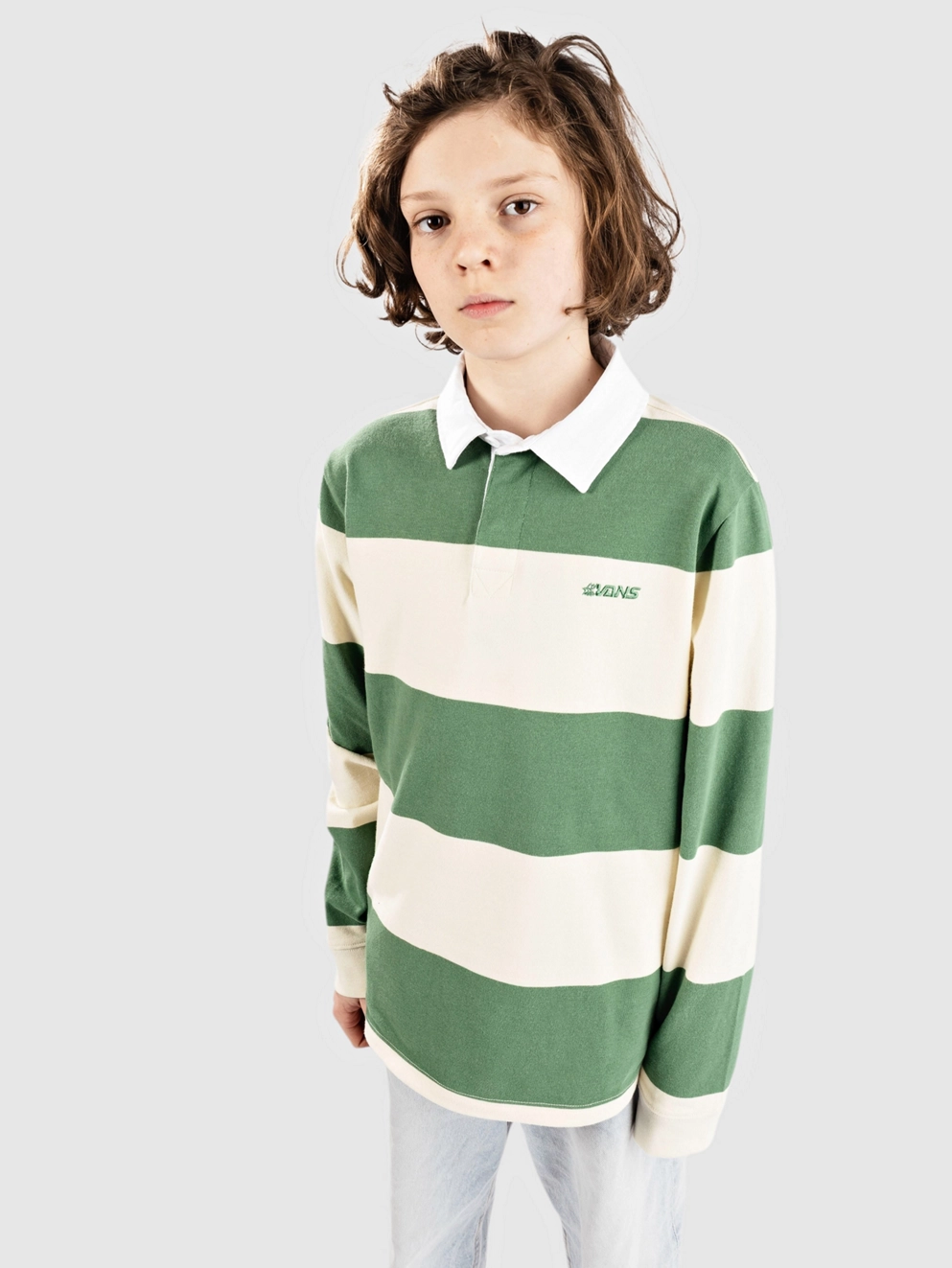 Vans Ward Rugby Knit Kids Longsleeve T-Shirt fairway/lemon icing