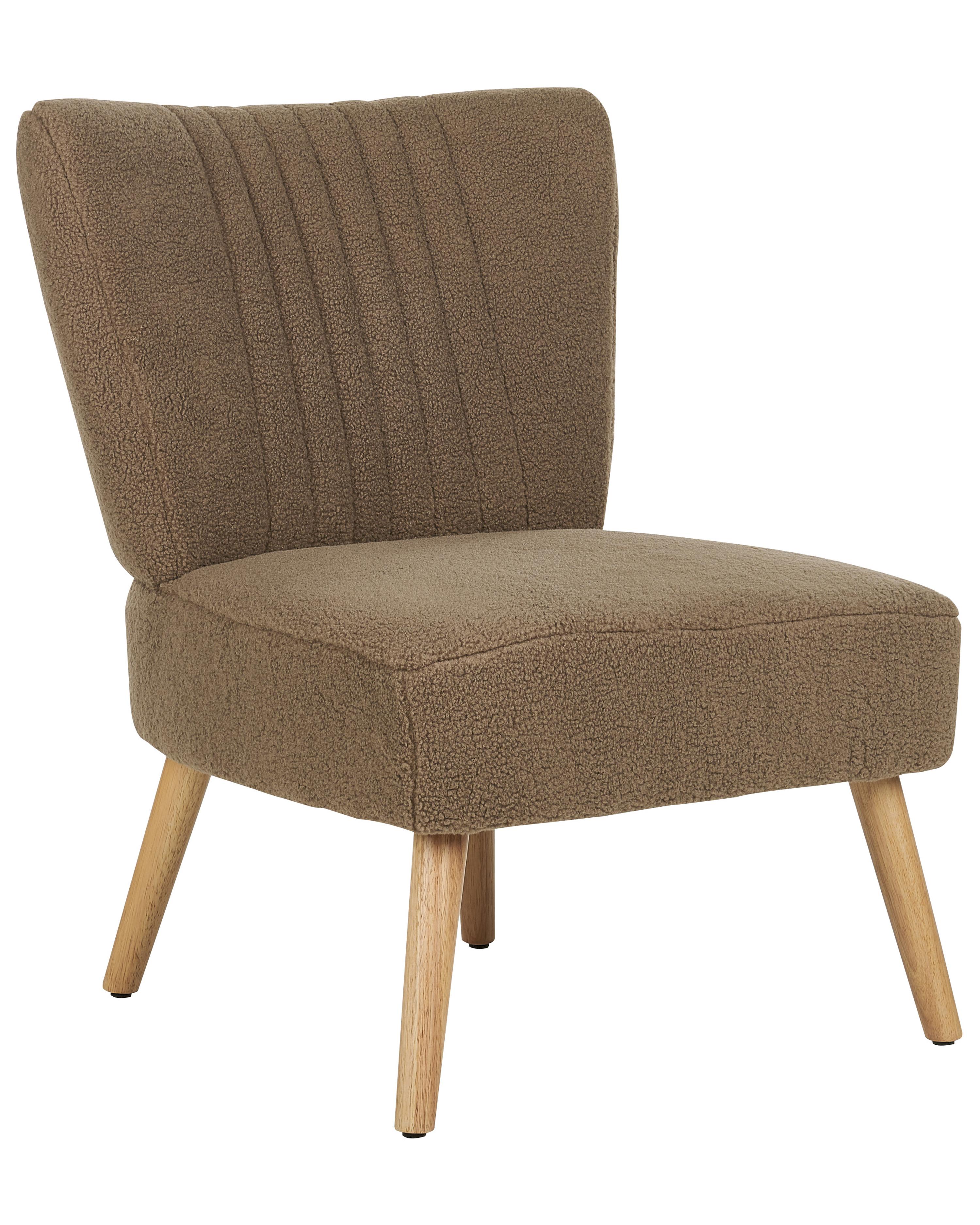 Fauteuil VAASA Bouclé Bruin