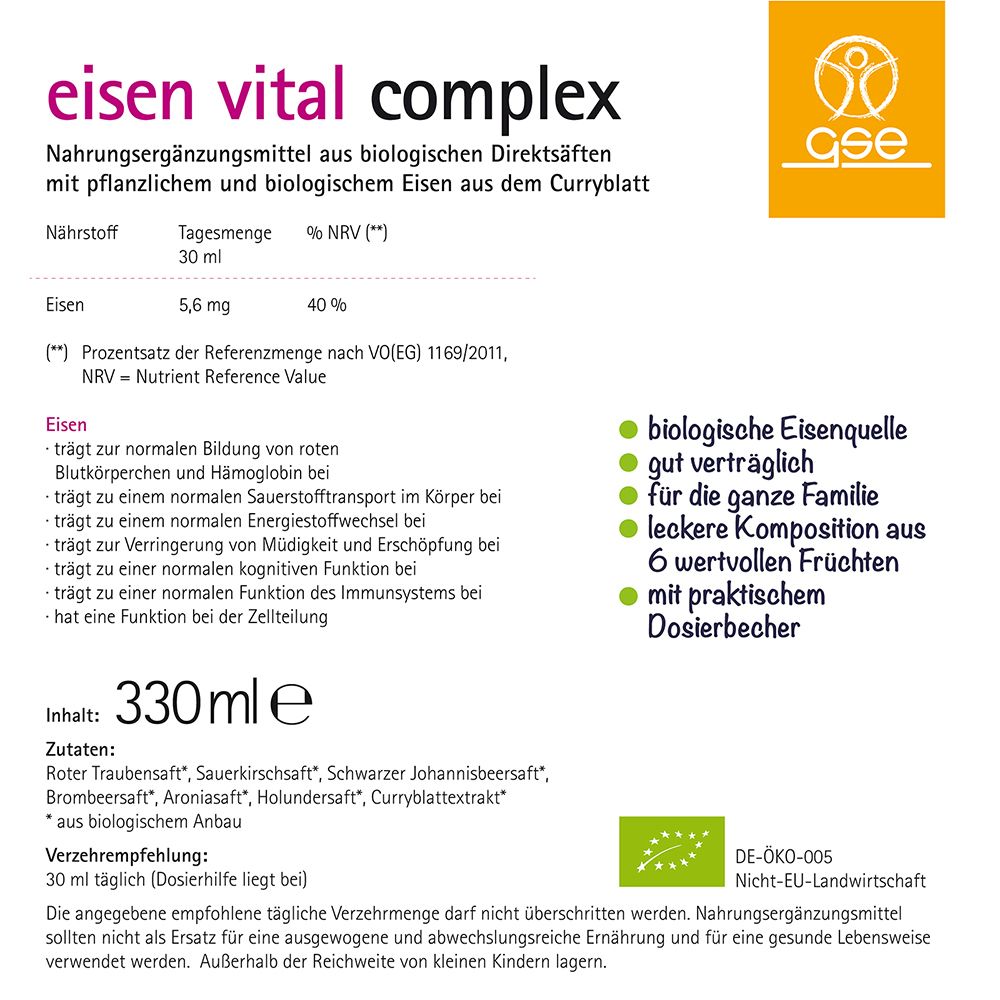 phyto vitamins Eisen Vital Complex