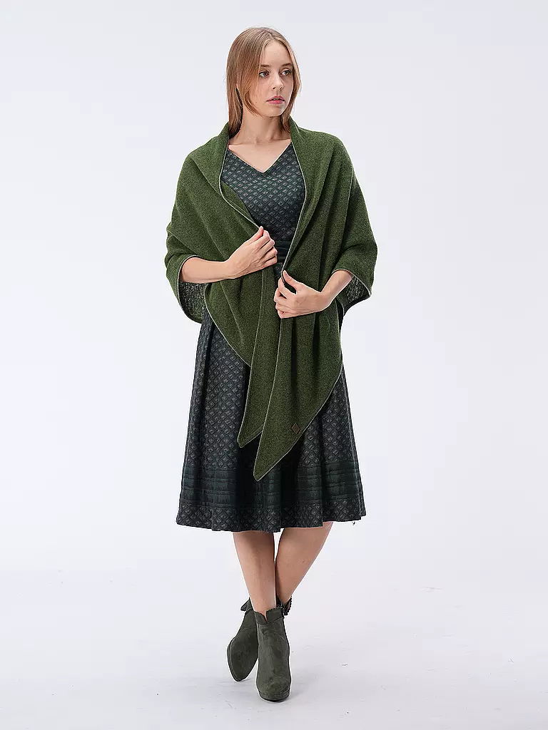 STAPF Cape - Poncho BIBI dunkelgrün