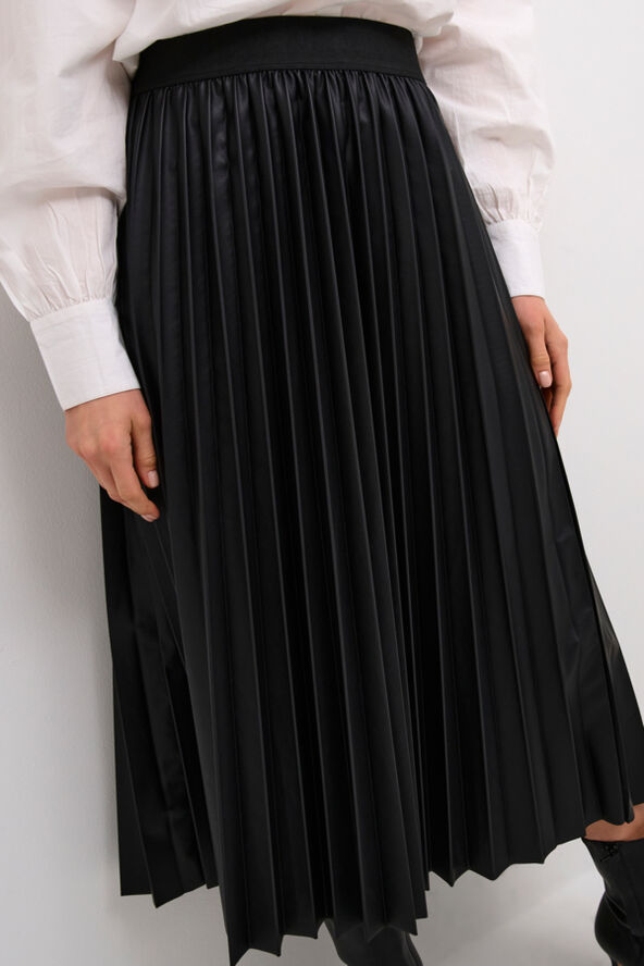 Cream CRPoppi Plissé Skirt Pitch black