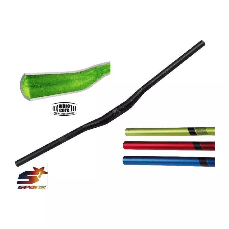 SPANK Cintre OOZY Trail 780 Vibrocore, rise 15mm, noir/gris