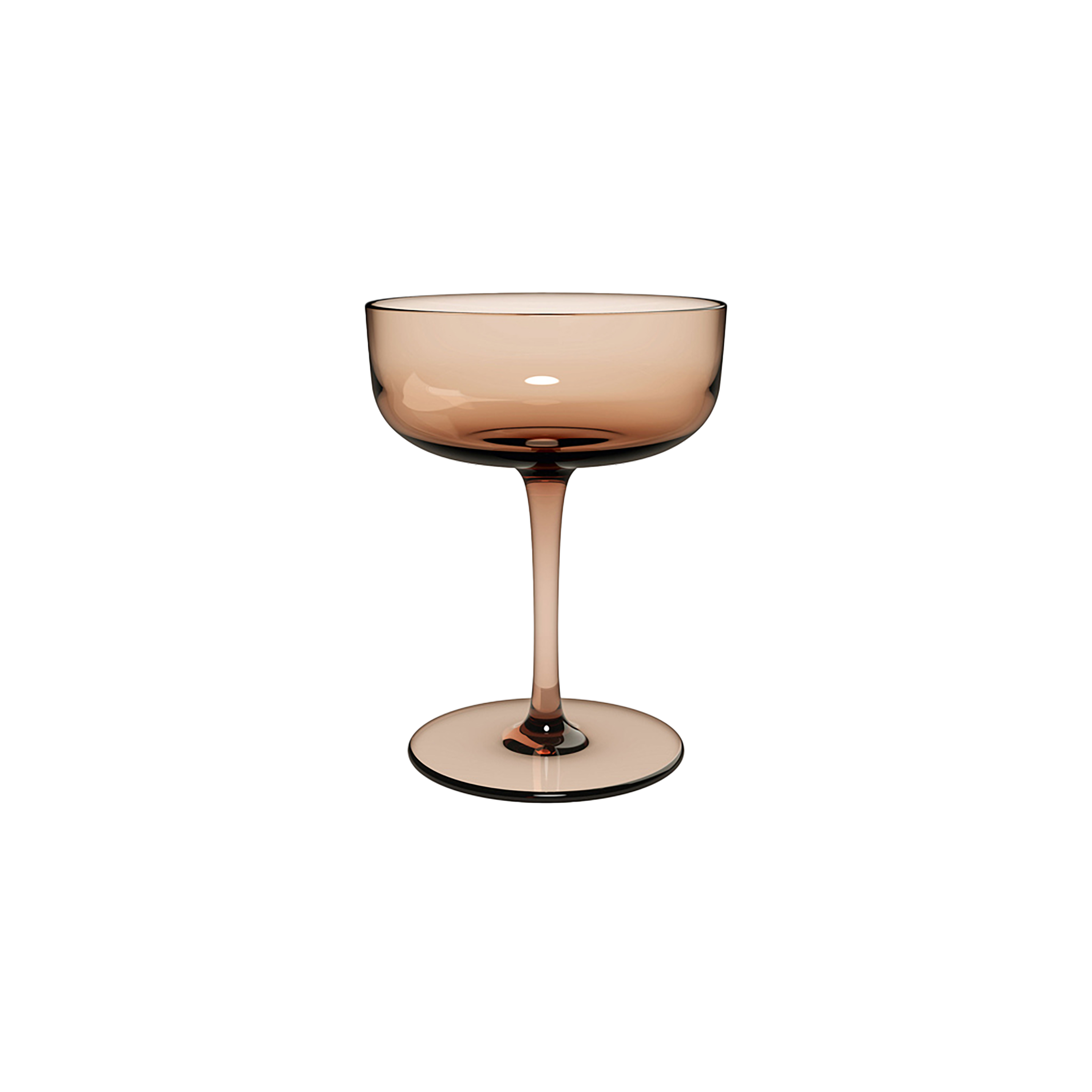 Like Glass Champagne coupe glass Brown, 4.1 oz, crystal glass