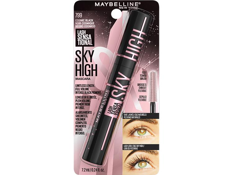 Maybelline Mascara Lash Sensational Sky High 1 Cosmic Black Wimperntusche für lange und volle Wimpern