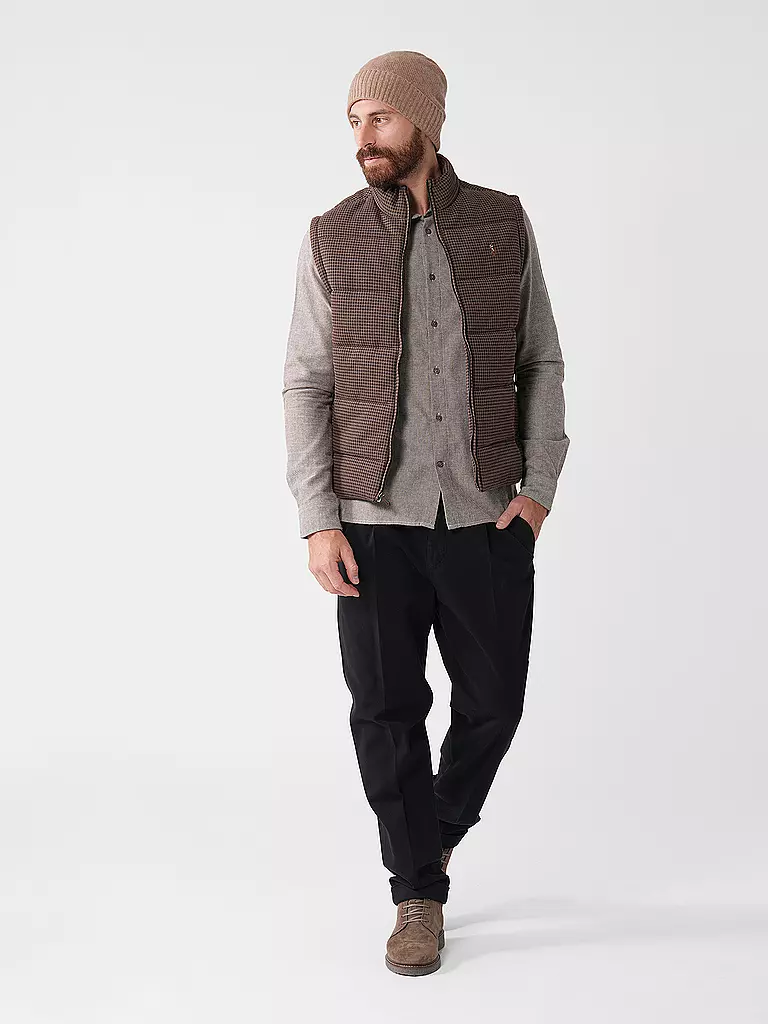 KNOWLEDGE COTTON APPAREL Flanellhemd Slim Fit hellgrau